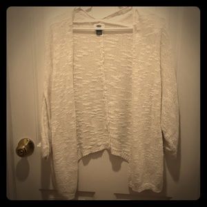 Old Navy white, open cardigan